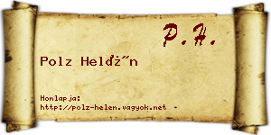 Polz Helén névjegykártya